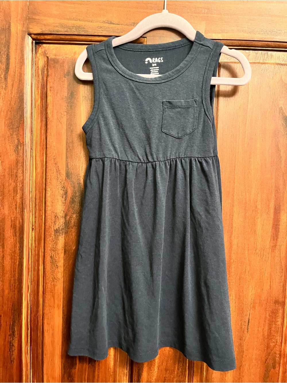 Rags to Raches Navy Sleeveless Pocket Dress